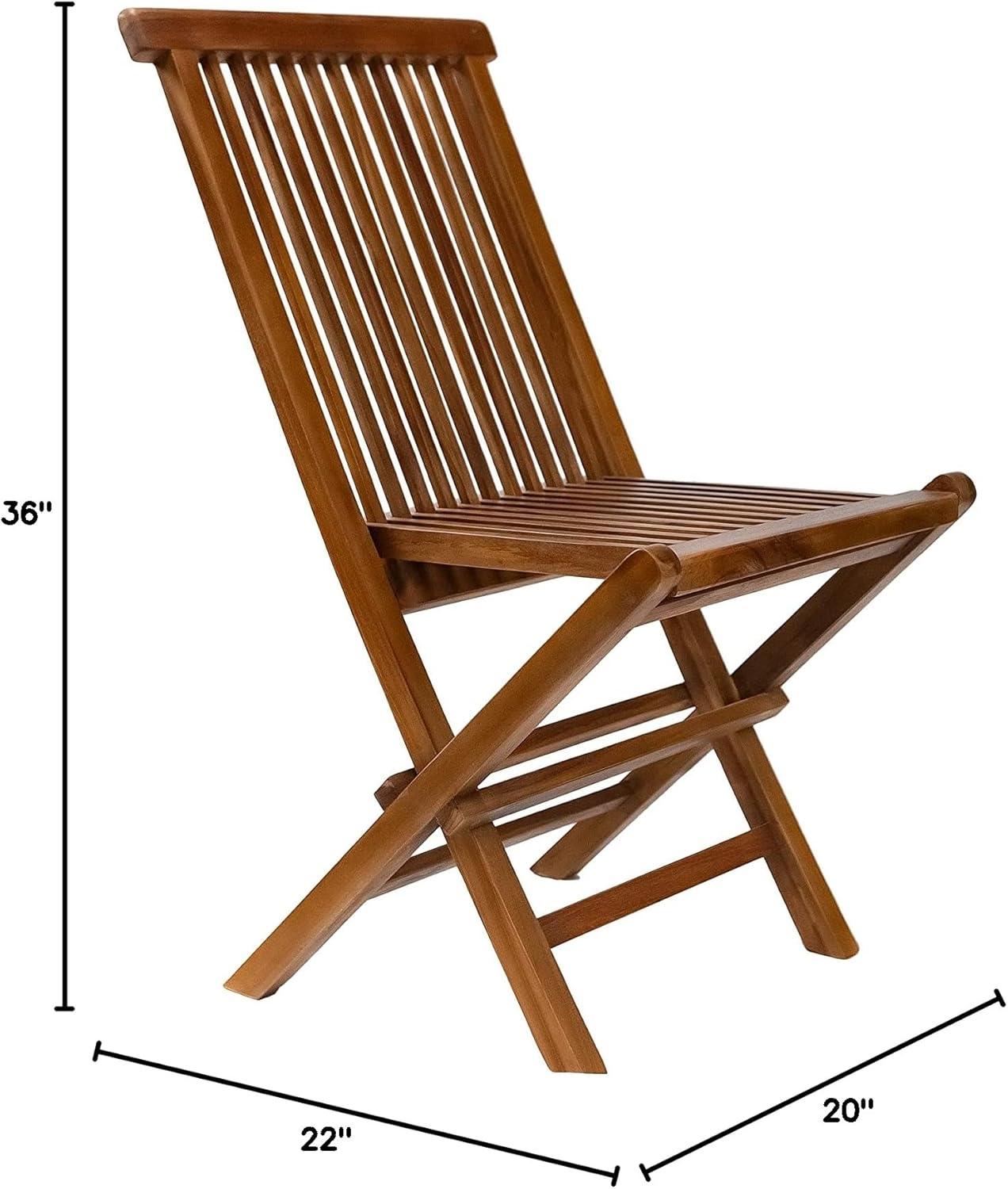 Nordic Teak Natural Outdoor Patio Folding Chair