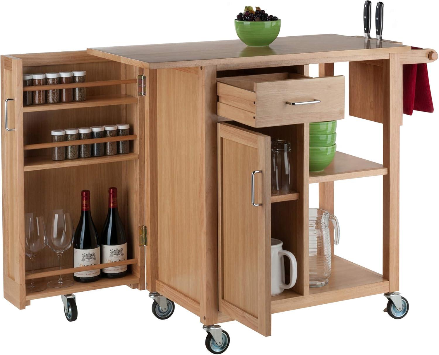 Skyline Decor Douglas 35.63'' H x 42.52'' W Utility Cart with Wheels