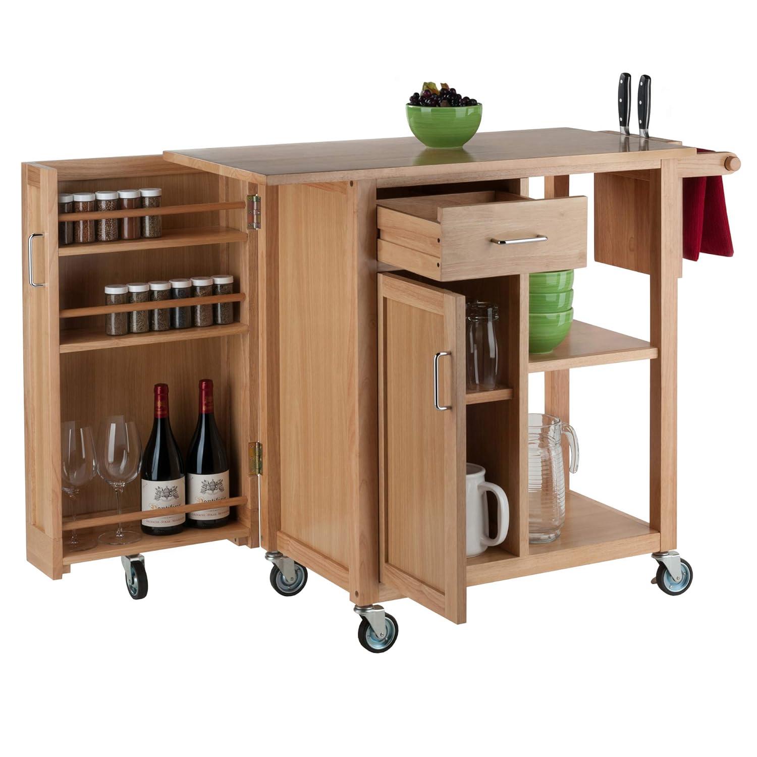 Skyline Decor Douglas 35.63'' H x 42.52'' W Utility Cart with Wheels