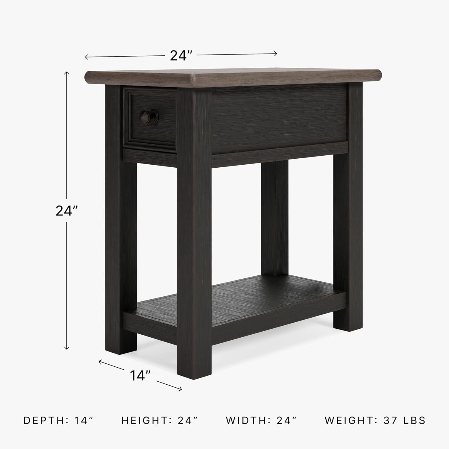 Signature Design by Ashley Casual Tyler Creek Chairside End Table Two-tone