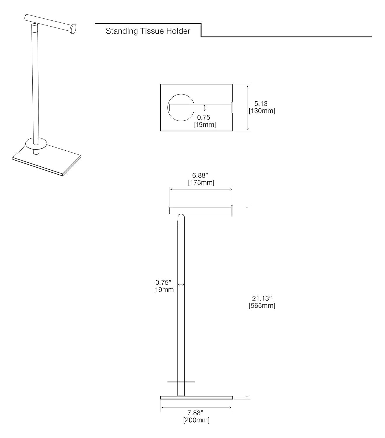 Freestanding Toilet Paper Holder with Storage