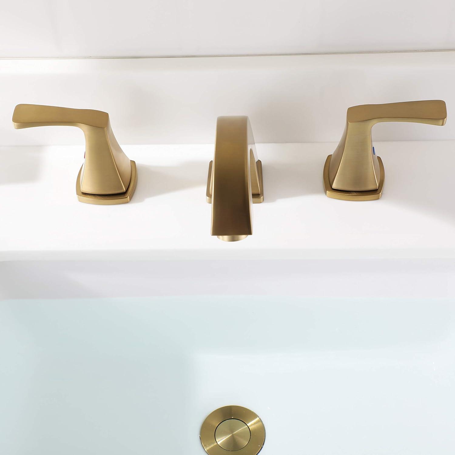 Widespread 2-handle Bathroom Faucet with Drain Assembly