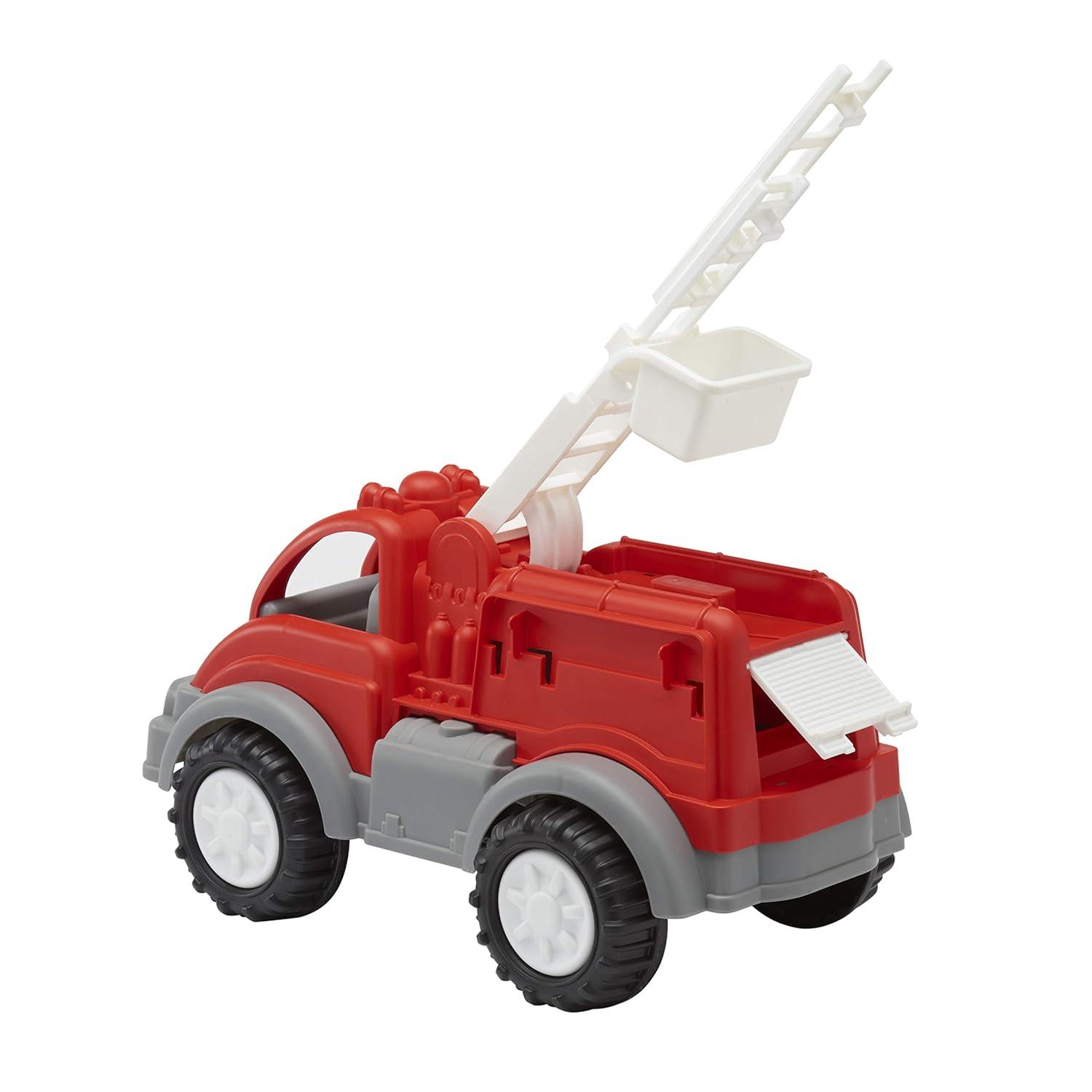 Gigantic Red Plastic Fire Truck with Extendable Bucket and Ladder