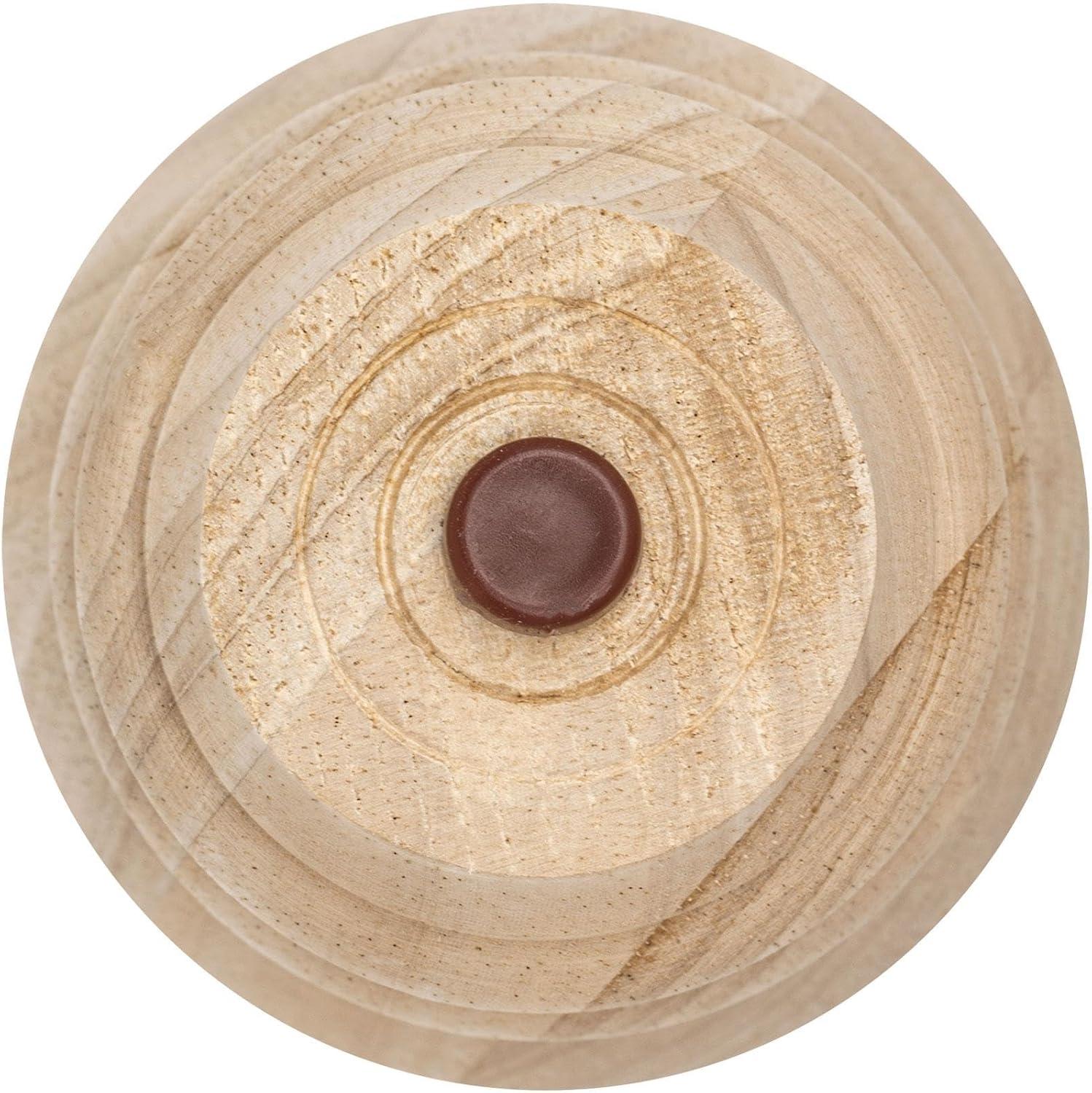 6 in x 4 in Solid Hardwood Round Bun Foot
