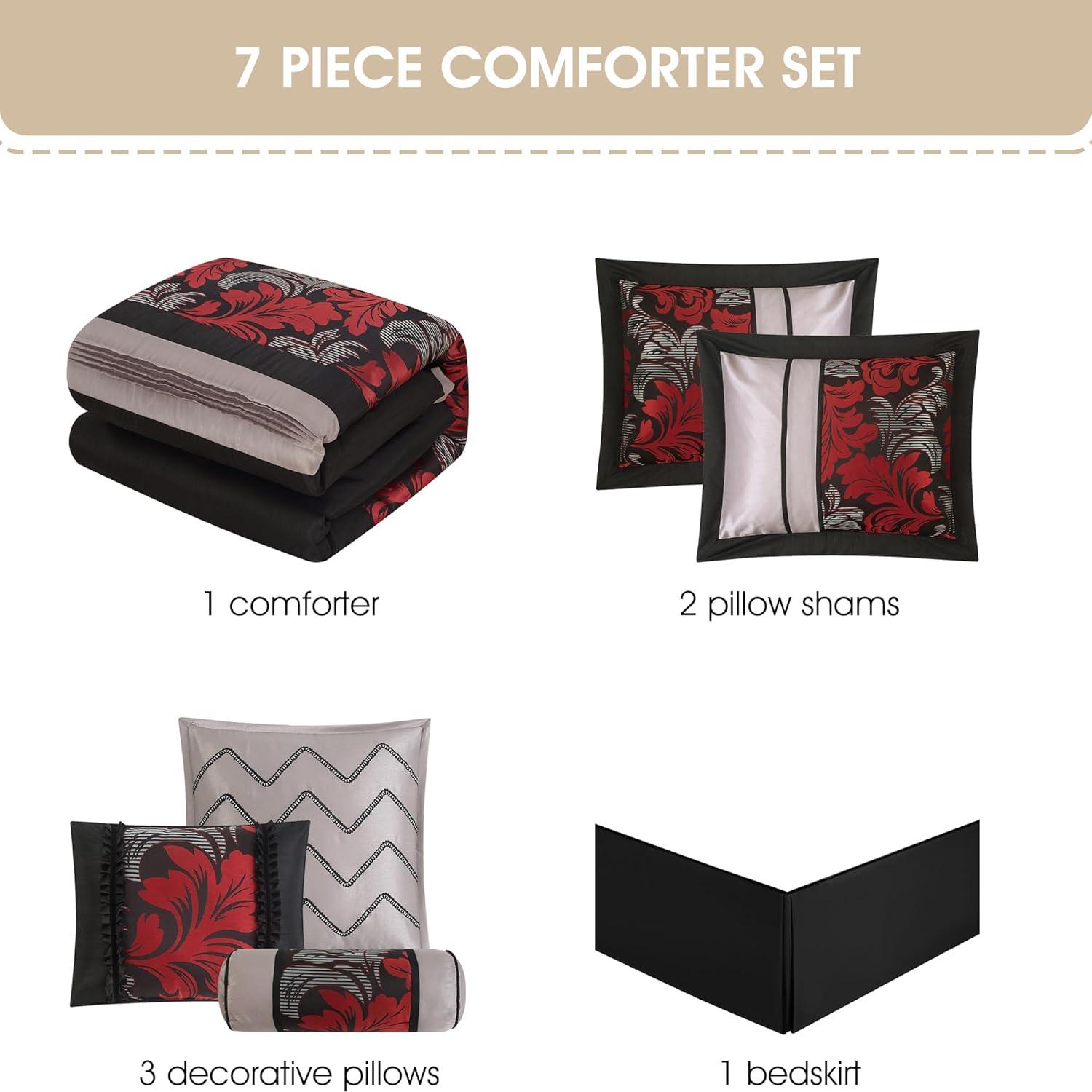 Nanshing America, Inc  Pierre 7 Piece Luxury Glam Comforter Set & Reviews | Wayfair