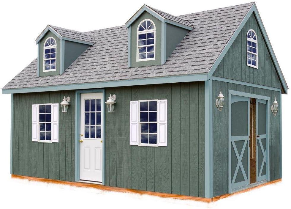 Arlington 12' x 20' Gray Wood Storage Shed Kit with Windows