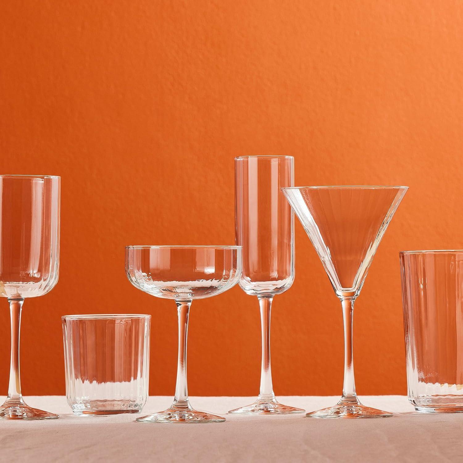 Paneled Coupe Cocktail Glasses