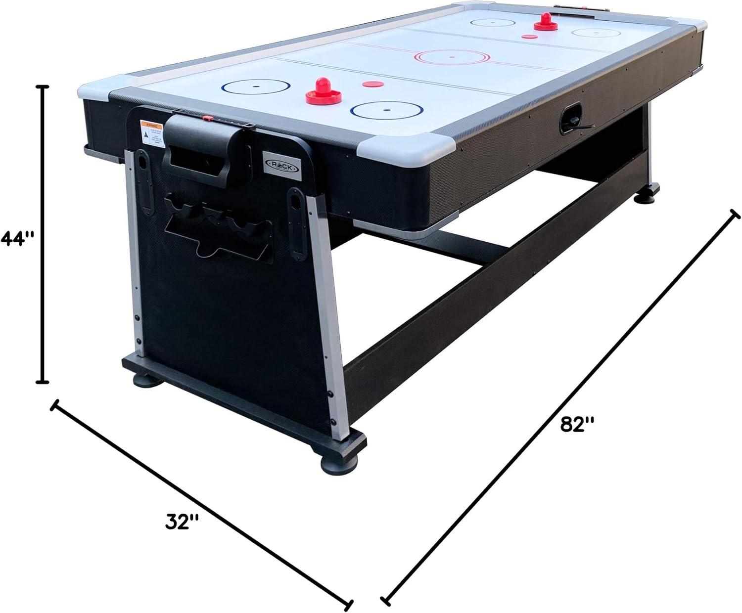 Black 7-Foot 3-in-1 Multi Game Swivel Table