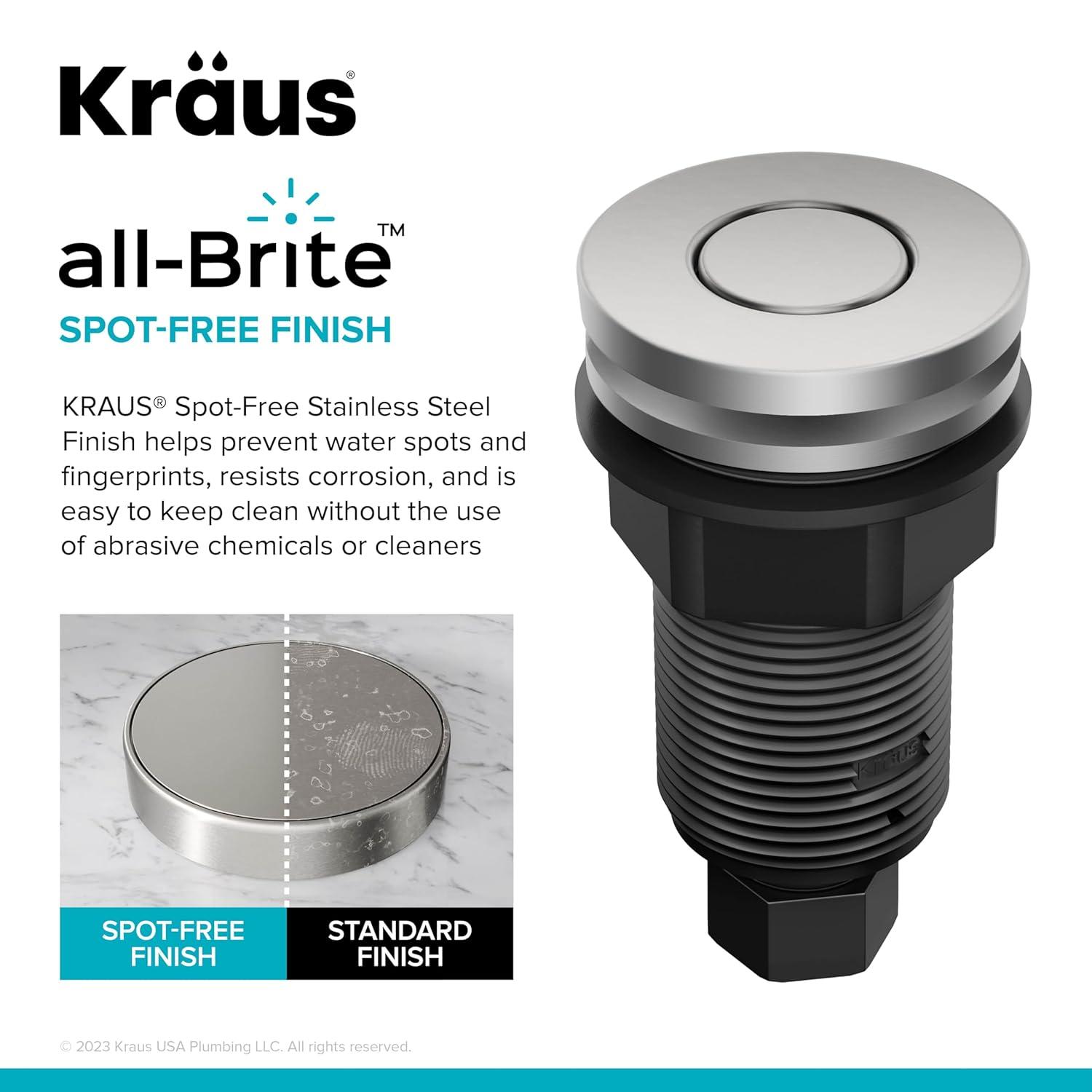 Kraus WasteGuard Stainless Steel Air Switch