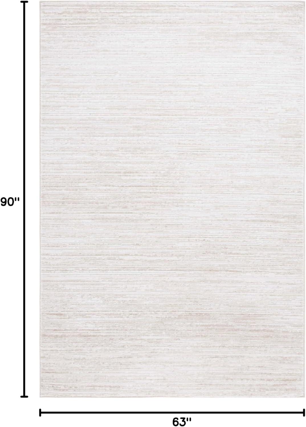 SAFAVIEH Hanna Trinity Striped Area Rug, Ivory/Beige, 5'3" x 7'6"