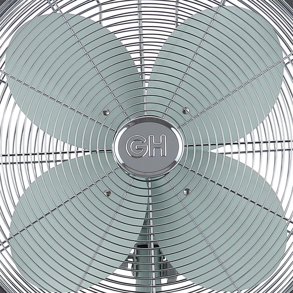 Good Housekeeping All-Metal 3-Speed 16" Oscillating Conference Room Pedestal Fan with Telescopic Height Adjustment (Multiple Finishes Available)