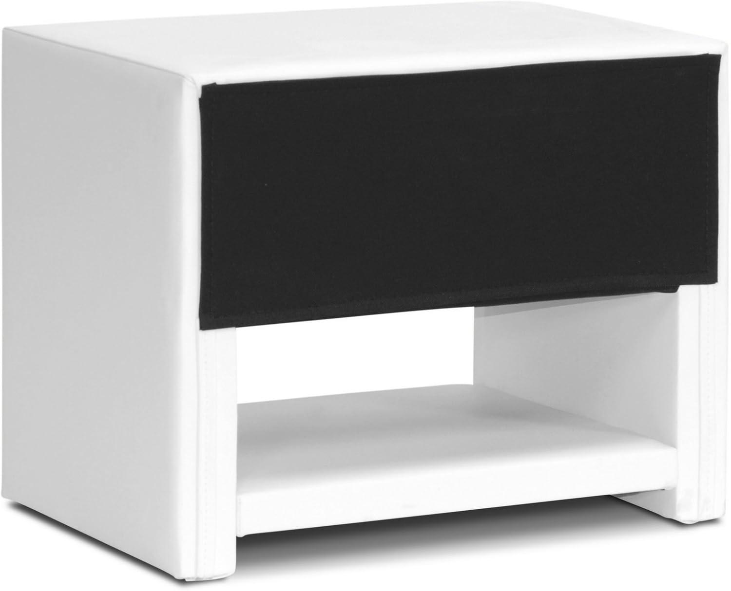 Massey Upholstered Modern Nightstand - Baxton Studio