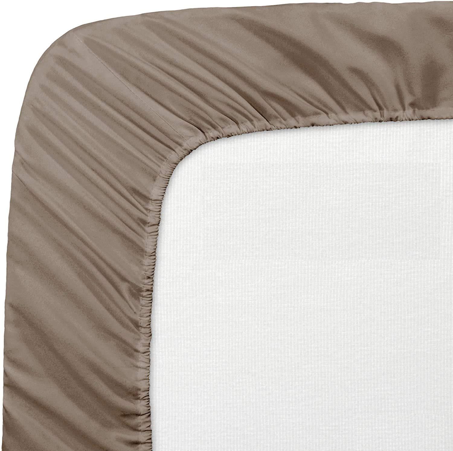 Bare Home Organic 100% Cotton Jersey Knit Fitted Sheet