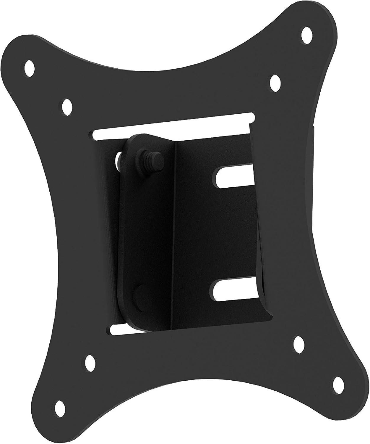 Adjustable Tilt Black Steel TV Wall Mount for 12-25 Inch Displays