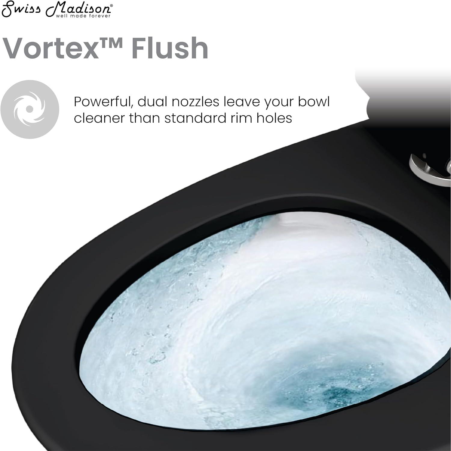 St. Tropez One Piece Elongated Toilet Dual Vortex Flush 1.6 GPF