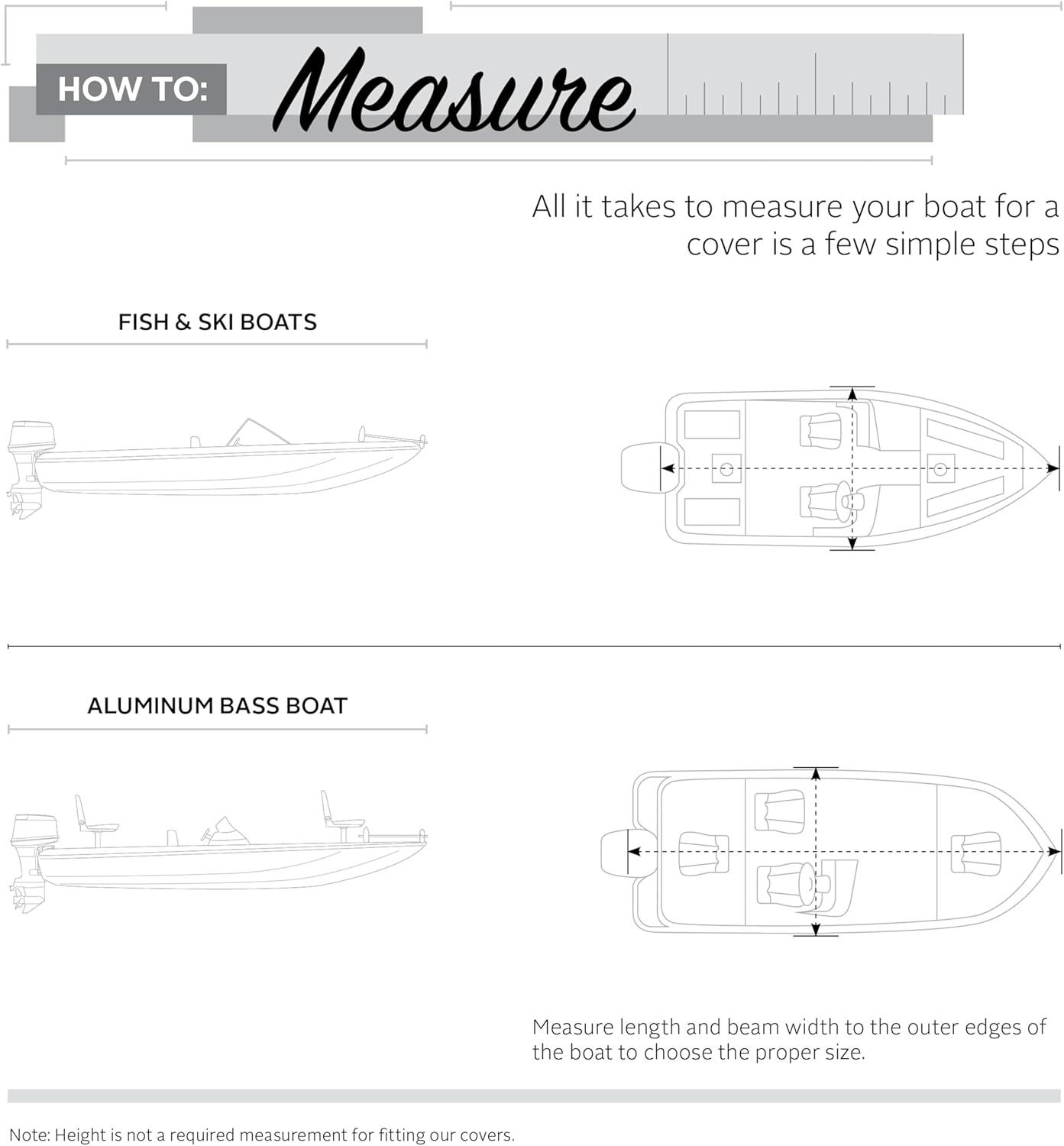 Classic Accessories StormPro Heavy-Duty Boat Cover, 14 - 16 Feet Long x 75 Inch Wide
