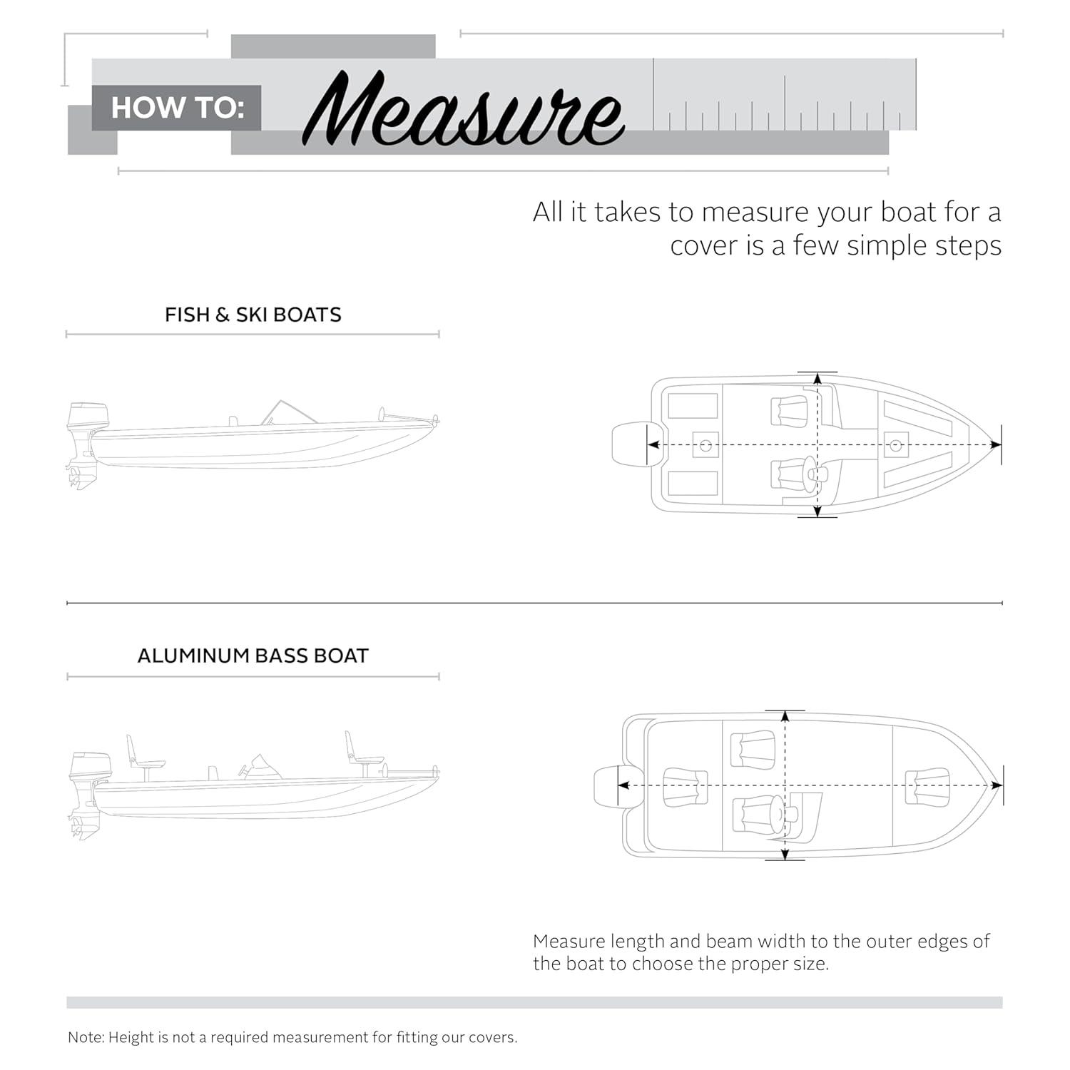 Classic Accessories StormPro Heavy-Duty Boat Cover, 14 - 16 Feet Long x 75 Inch Wide