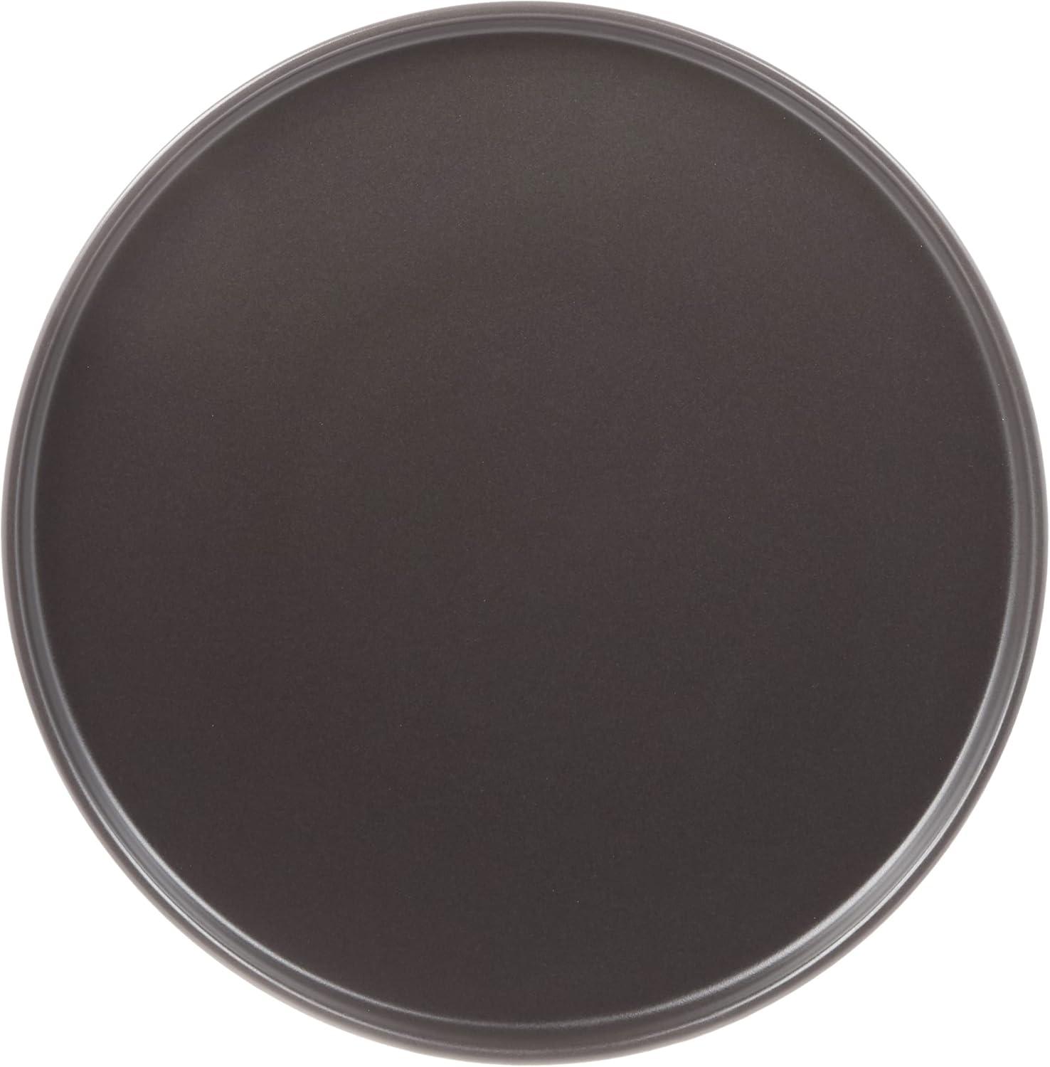 Stone Lain Coupe Stoneware Set of 4, Dinner Plates, Black Matte