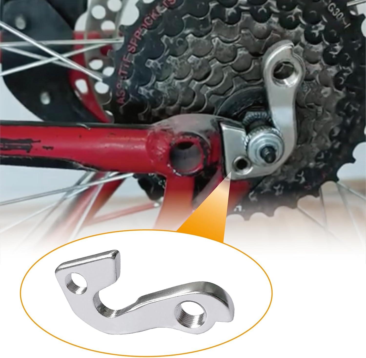 Silver Steel Rear Bike Derailleur Hanger with Bolt