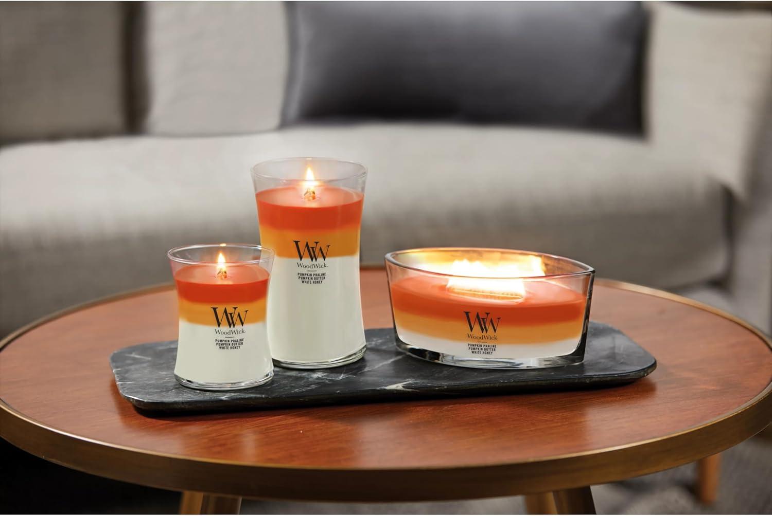 Woodwick Ellipse Candle, Pumpkin Gourmand Trilogy, 16 oz
