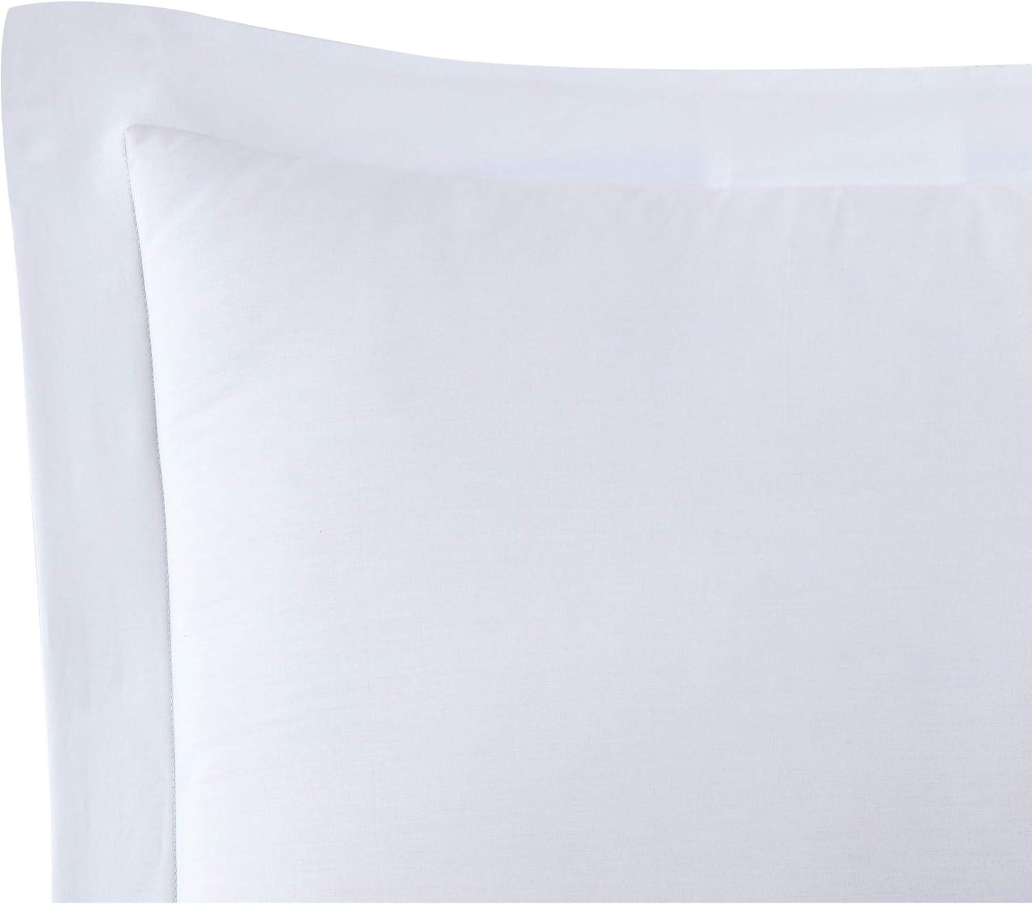 White Cotton Percale Full/Queen Duvet Set