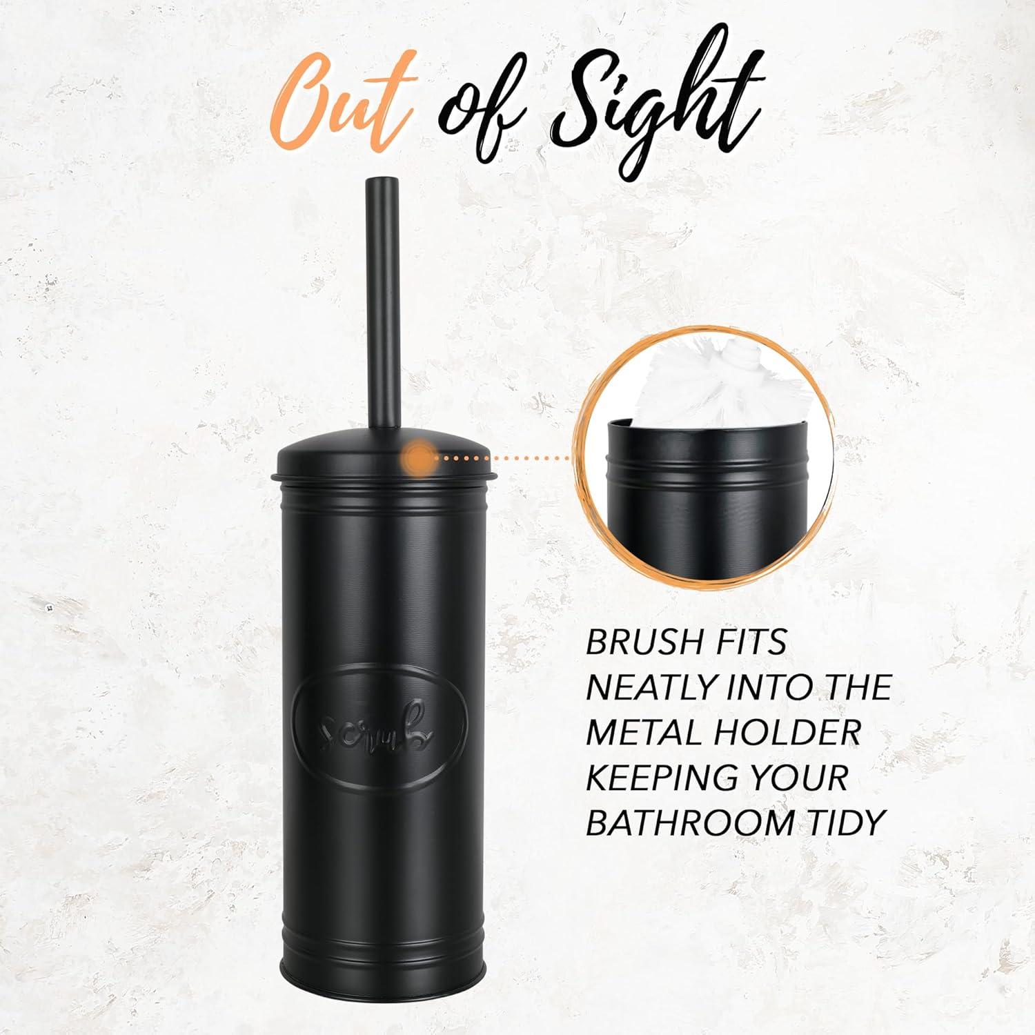 Autumn Alley Metal Toilet Brush And Holder