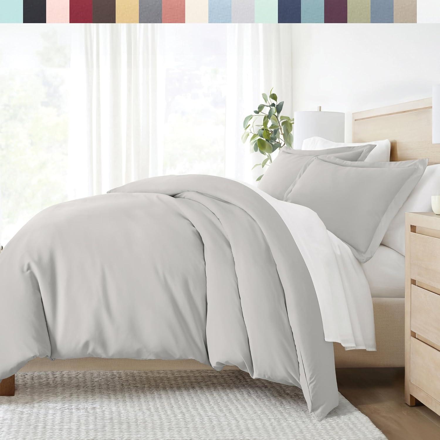 IEnjoy Home Super Soft Double Brushed Duvet Cover Set