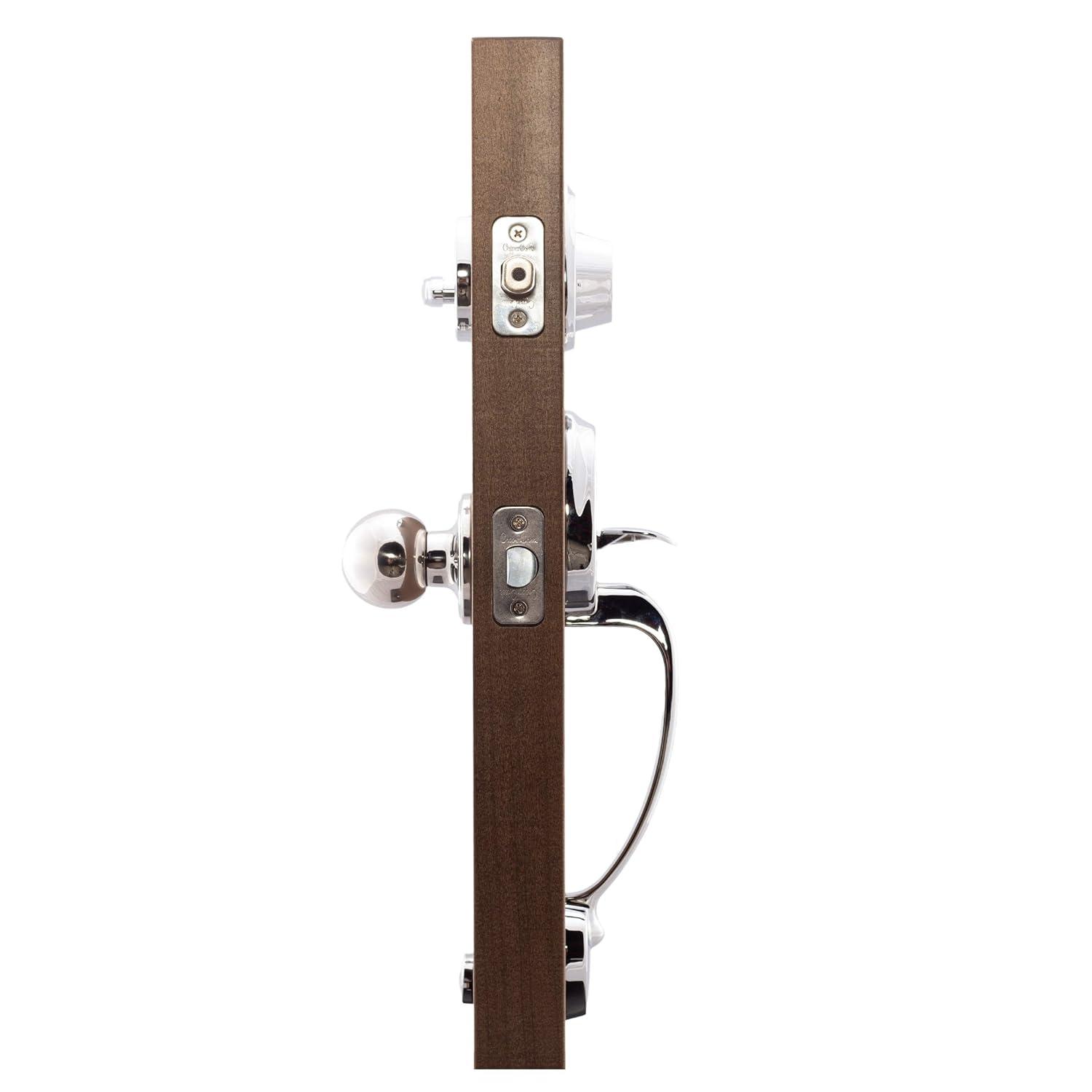 Copper Creek Handleset with Single Cylinder Deadbolt and Door Knob and Colonial Rosette