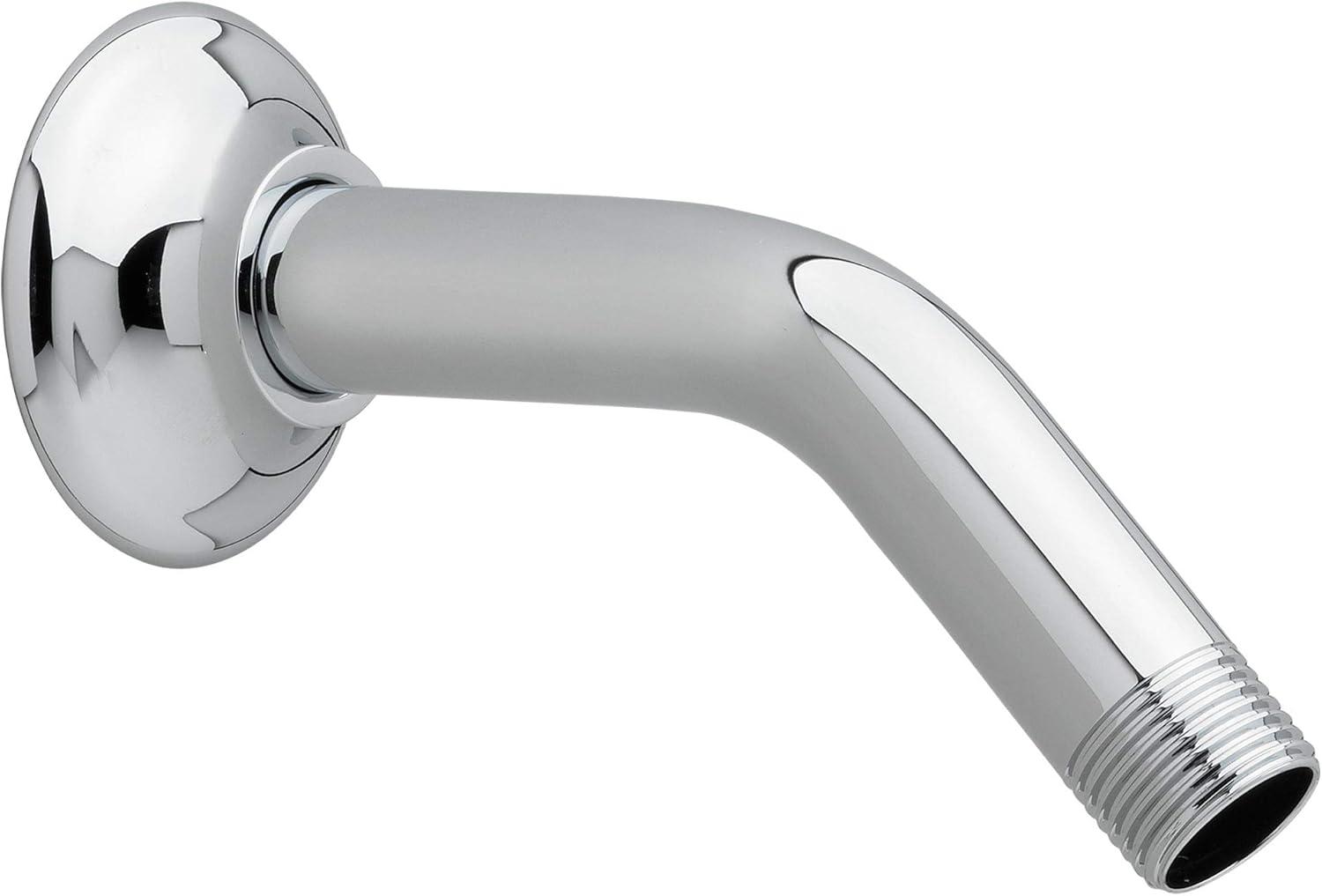 Polished Chrome Brass Wall-Mounted Shower Arm with Escutcheon