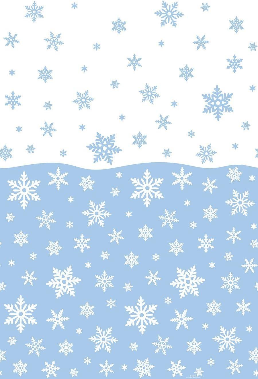 Winter Snowflakes Plastic Party Tablecloth, 84 x 54 in, 1ct