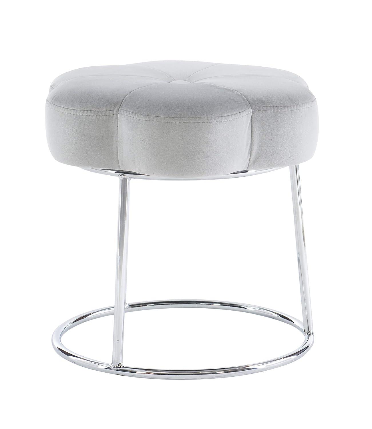 Ciara Flower Cushioned Vanity Stool