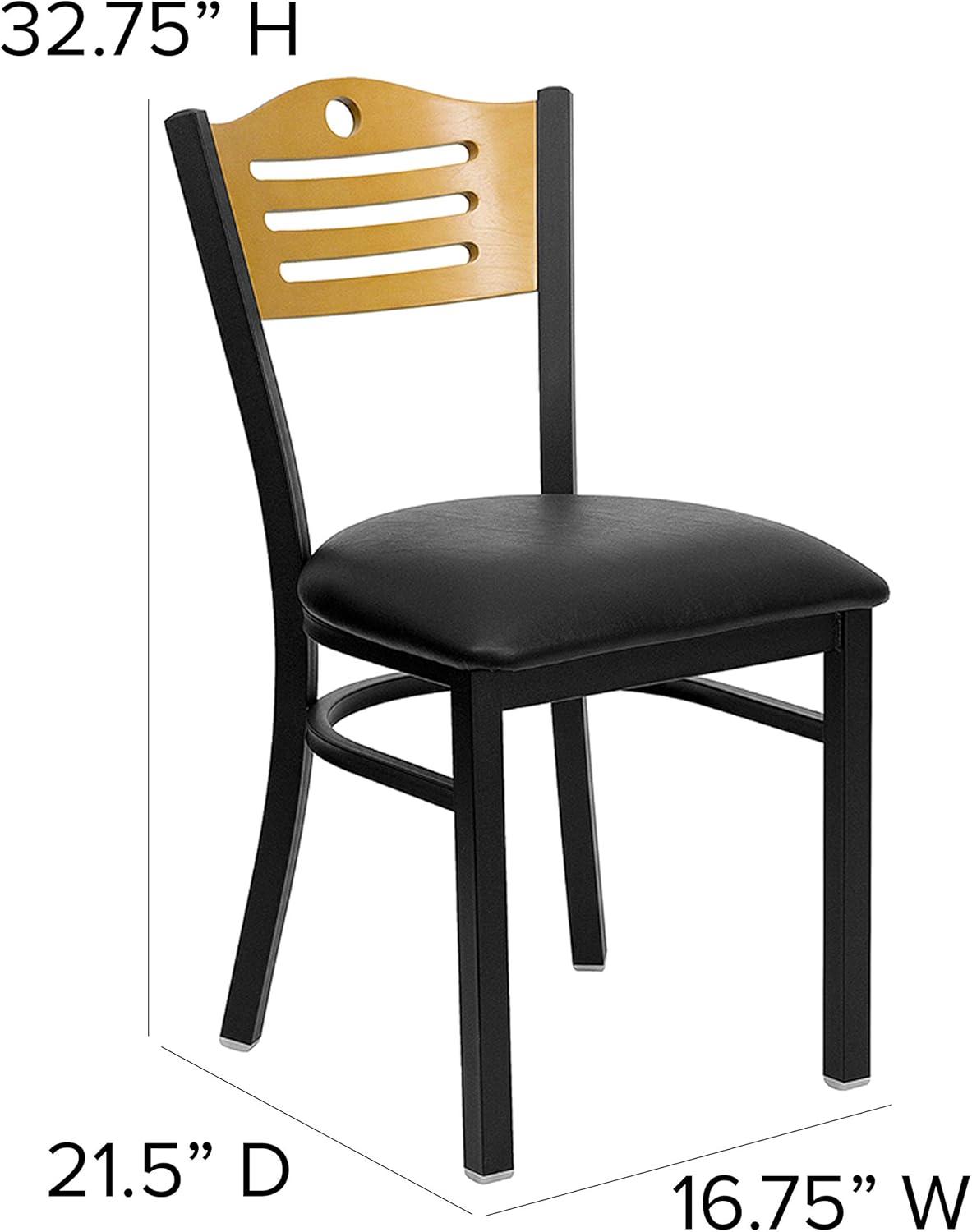 Slat Back Metal Restaurant Chair