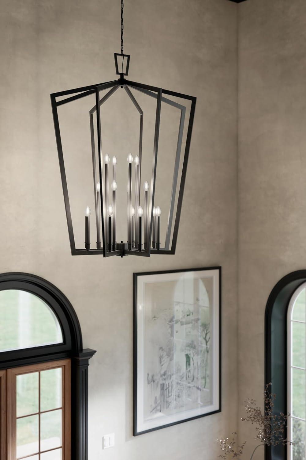 16 Light Pendant in Traditional Style-49 inches Tall and 36.75 inches Wide-Black Finish Bailey Street Home 147-Bel-5035703