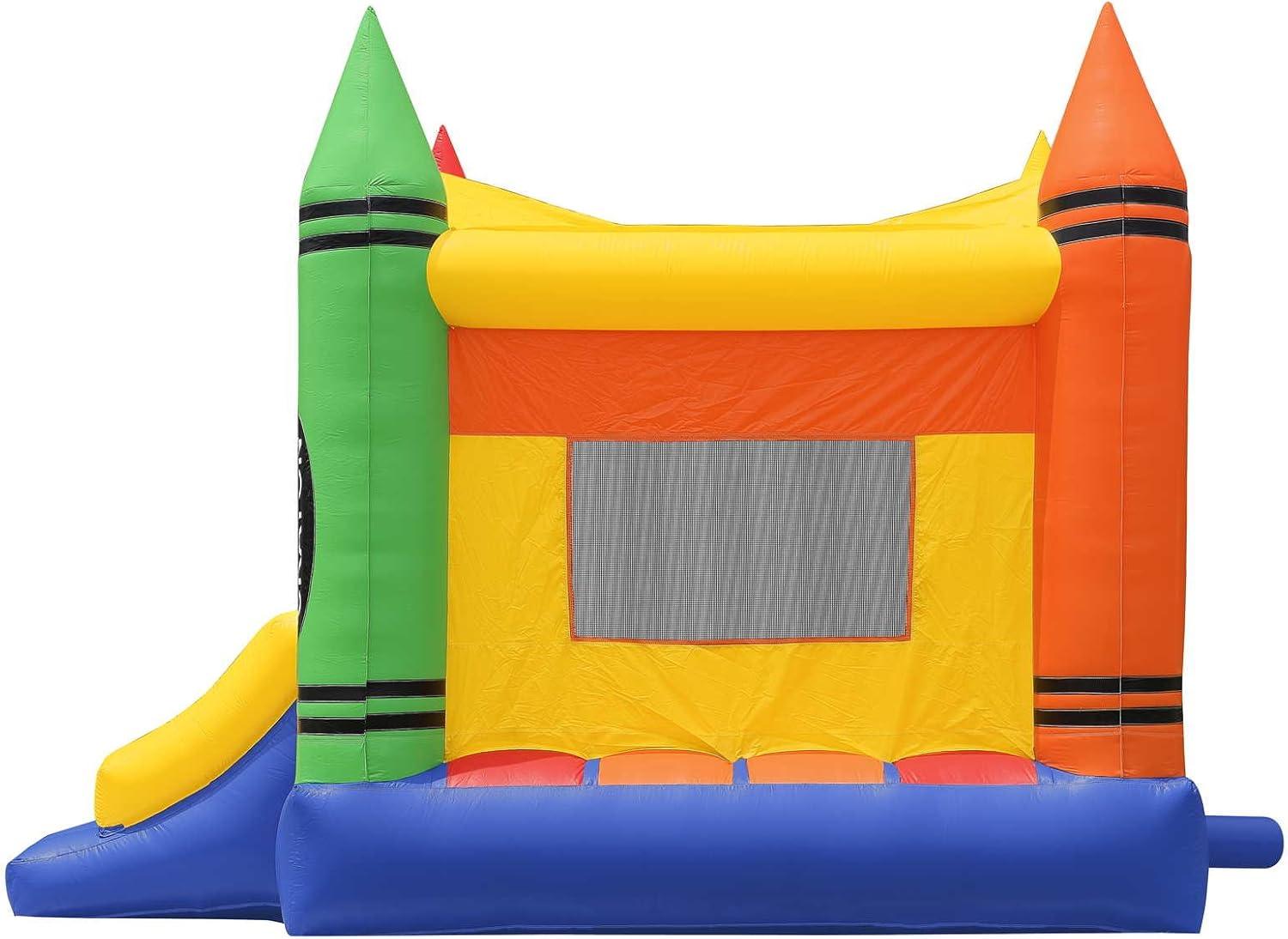 Commercial Grade Multicolor PVC Crayon Bounce House with Blower