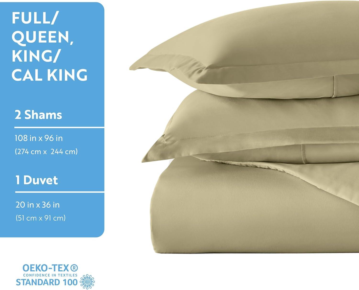 Sage Green Microfiber Twin Duvet Cover Set with Pillow Shams
