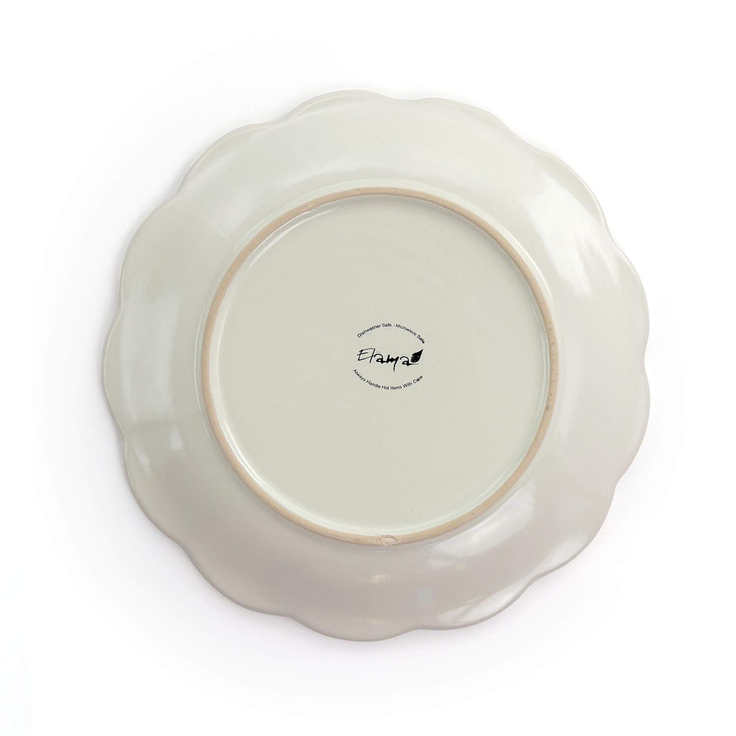 Elama 16 Piece Stoneware Dinnerware Set - Service for 4