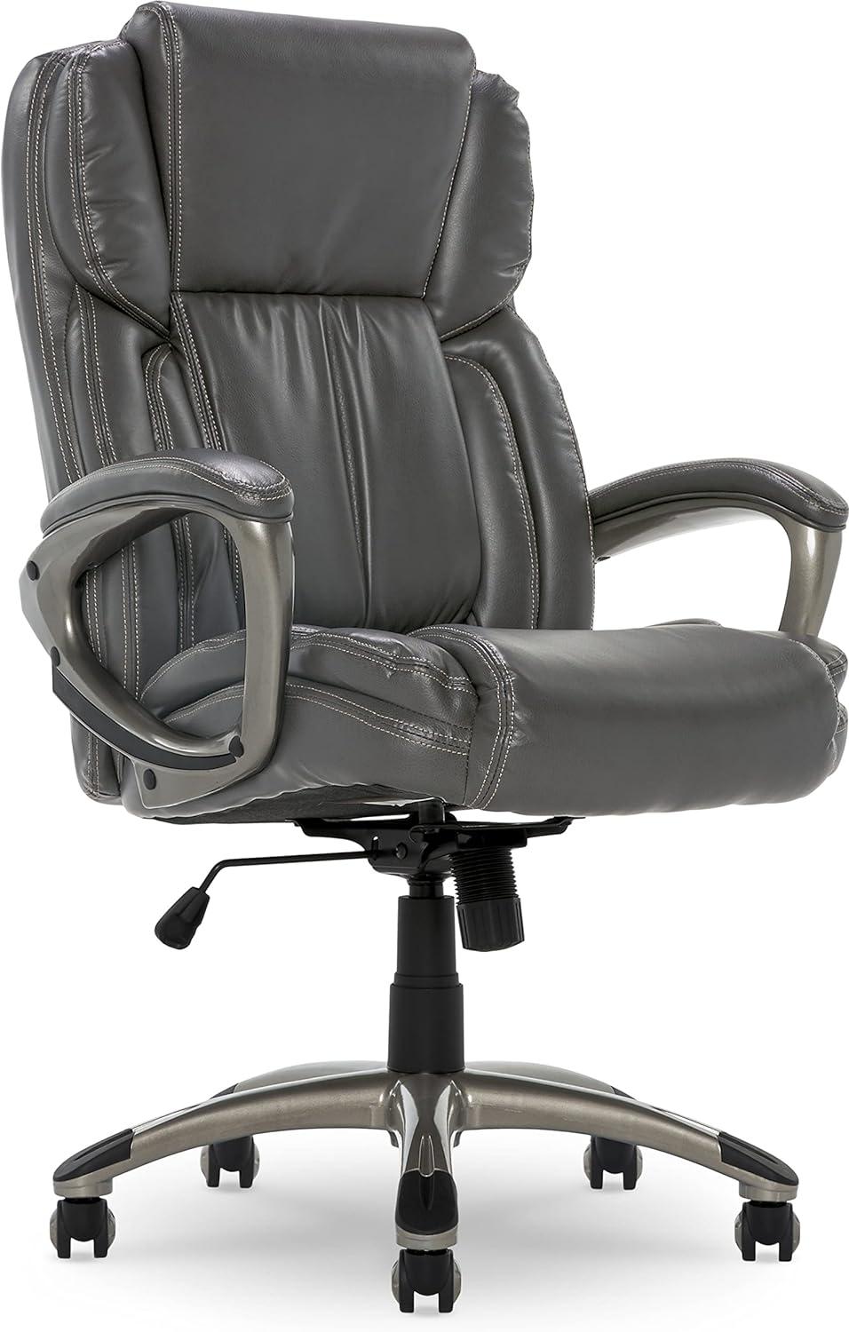 Harvard Gray High Back Leather Executive Swivel Chair