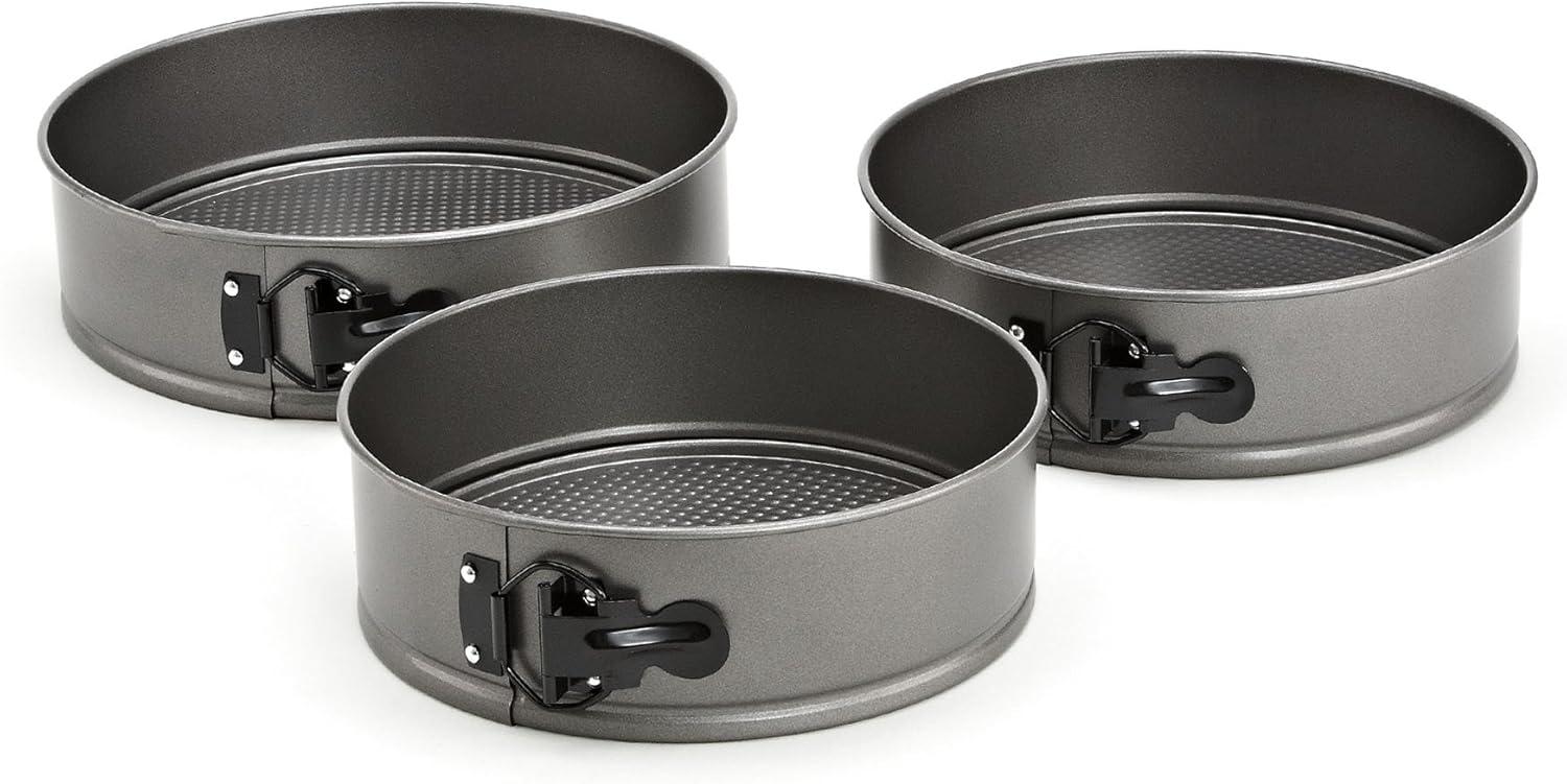 Gray Nonstick Aluminum 3-Piece Springform Pan Set