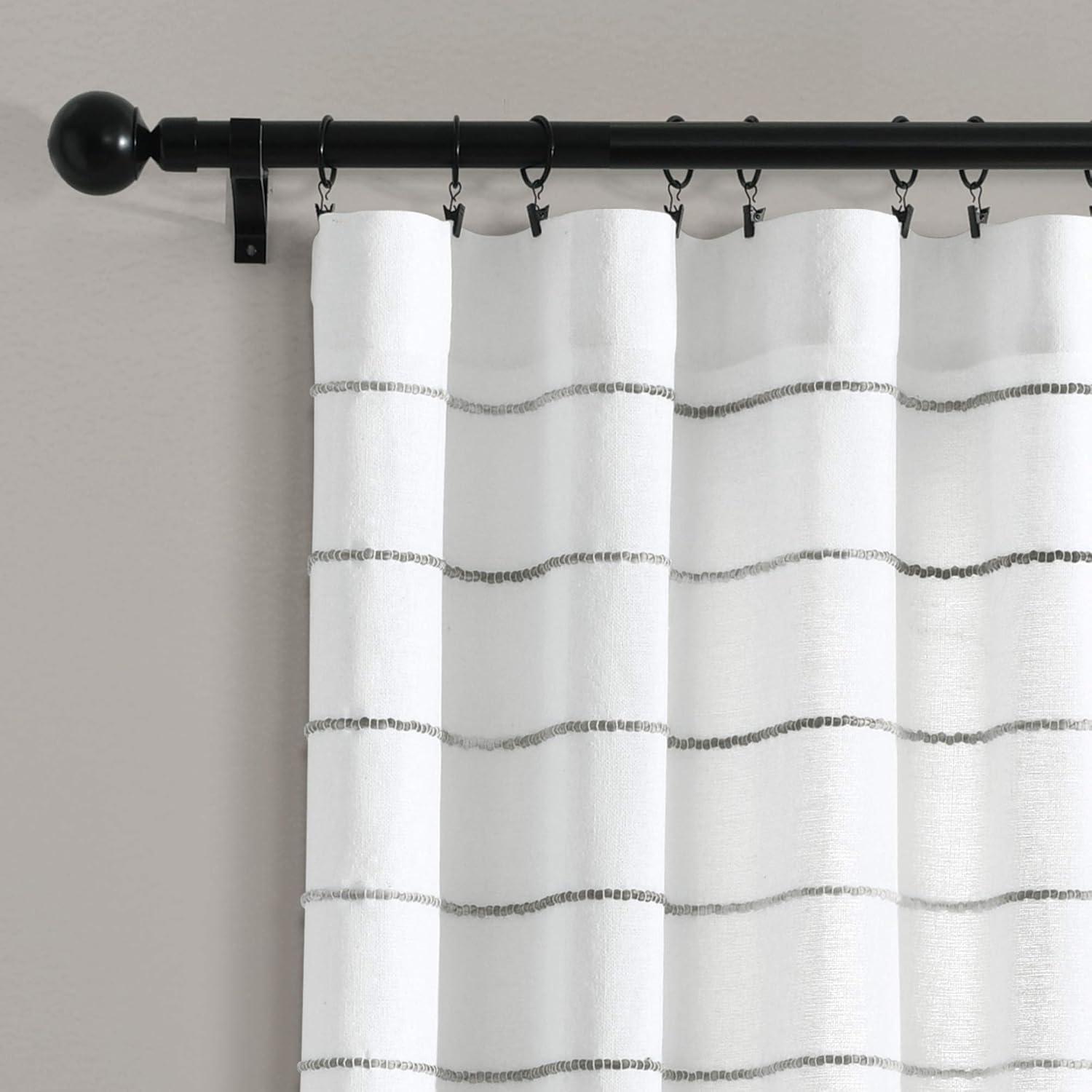 Lush Decor Reyna Semi Sheer Curtain Pair (Set of 2)