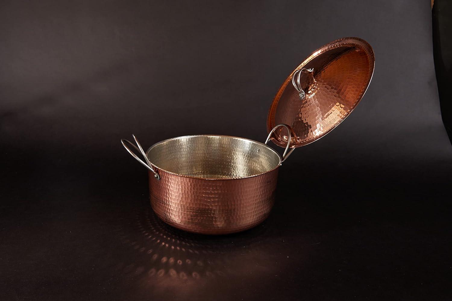 Sertodo Copper Beautiful and Big Copper Dutch Ovens, 12 quart