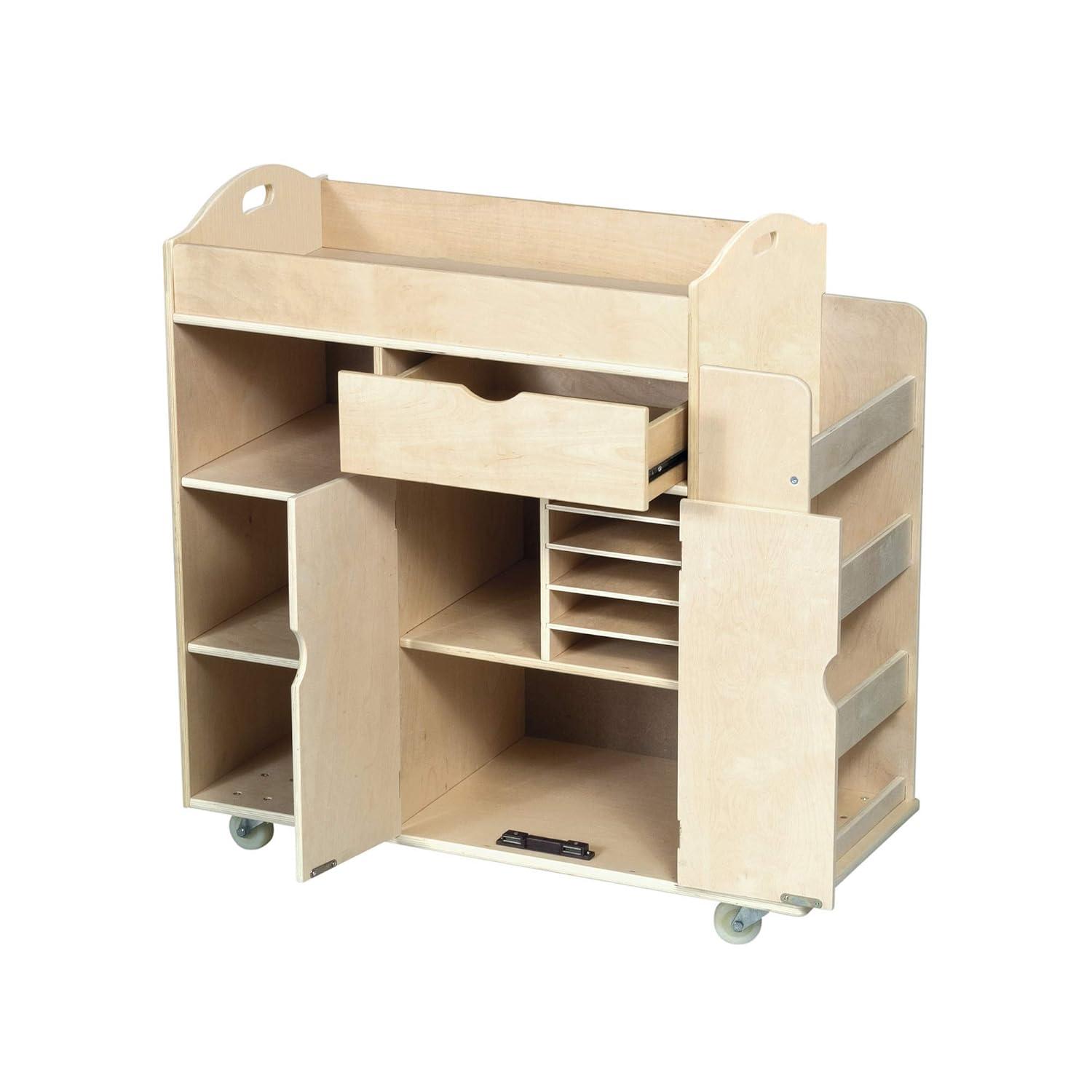 Guidecraft Art Equipment Teaching Cart with Casters
