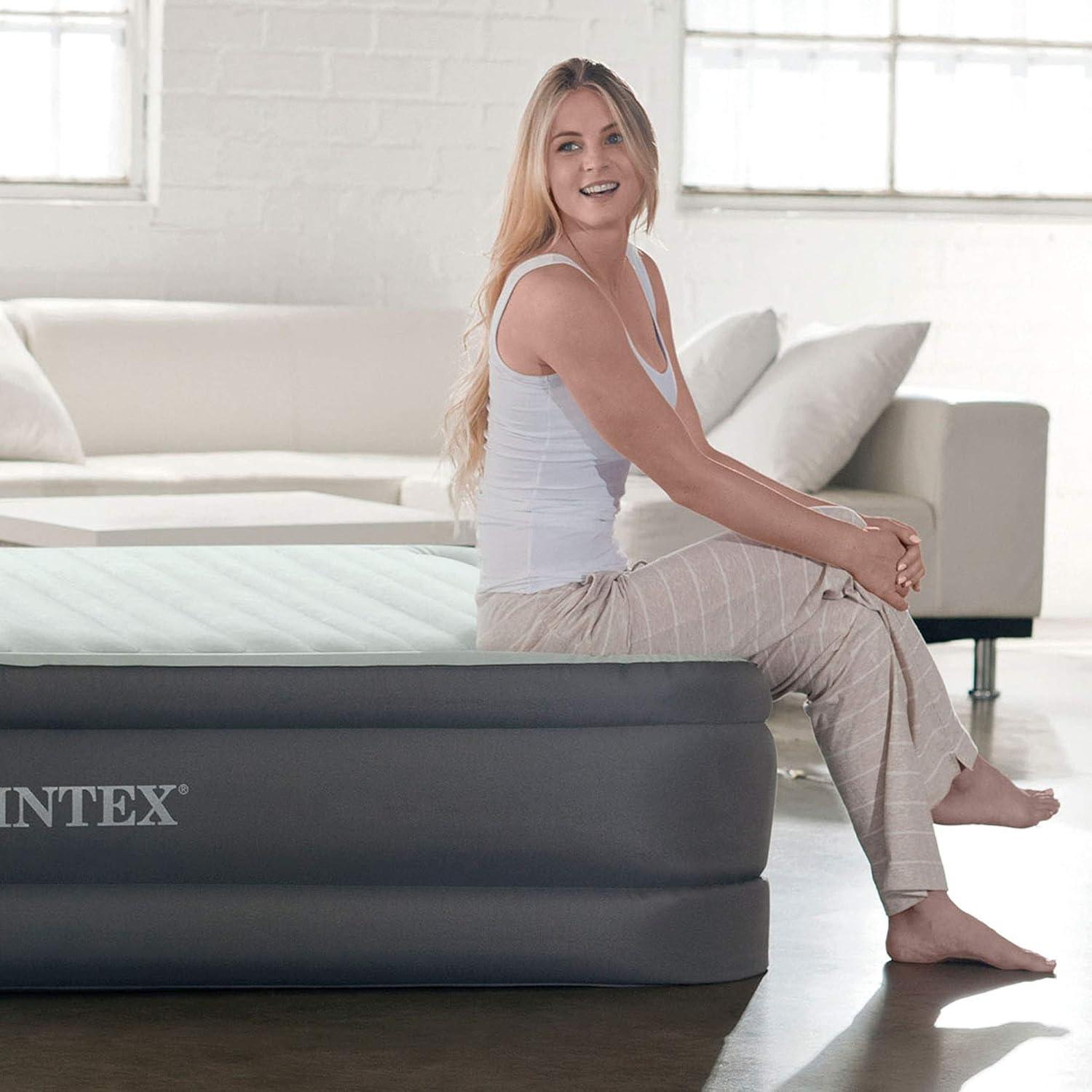 Intex PremAire Dream Support Fiber Tech Air Mattress with Built-In Pump & Reviews | Wayfair