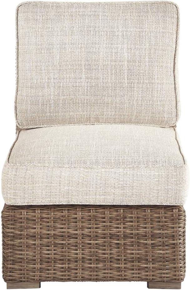 Signature Design by Ashley Casual Beachcroft Armless Chair with Cushion  Beige