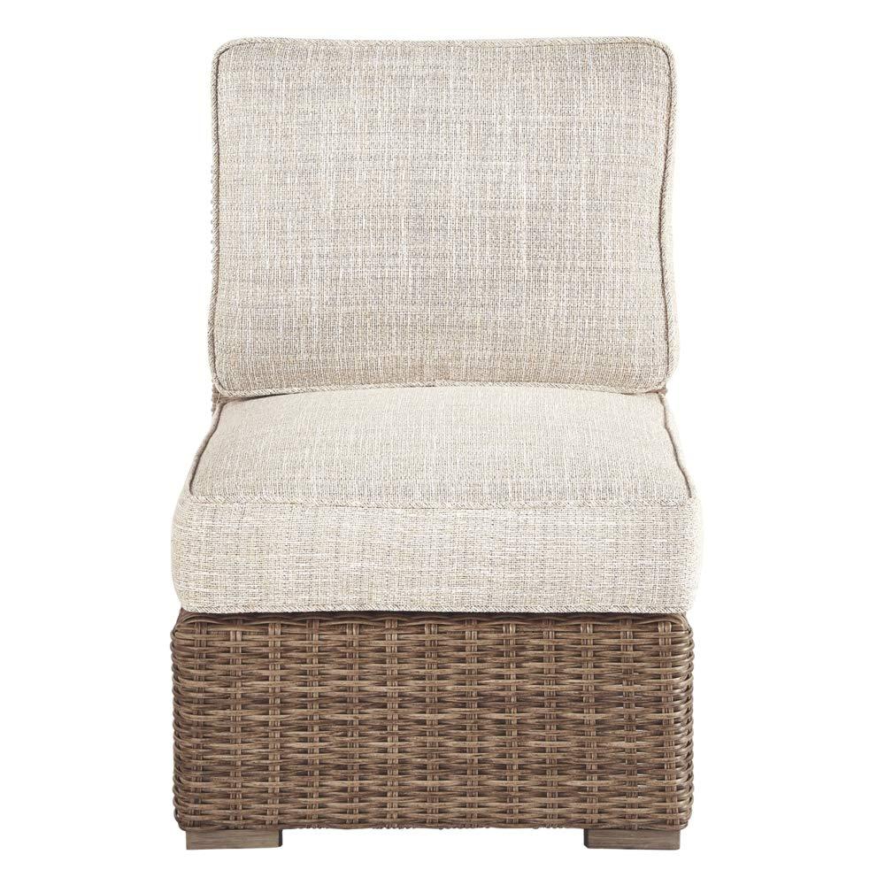 Signature Design by Ashley Casual Beachcroft Armless Chair with Cushion  Beige