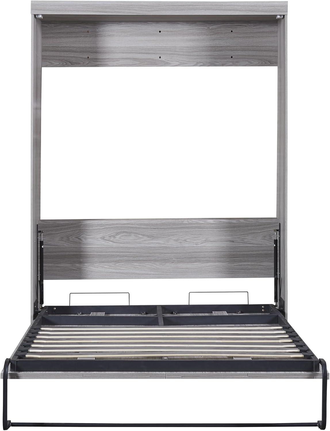 Harper & Bright Designs Full Size Murphy Bed, can be Folded into a Cabinet, Full Murphy Cabinet Bed, Gray