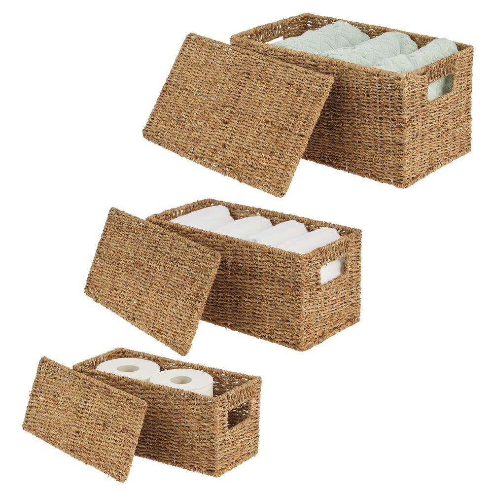 mDesign Home Seagrass Lid