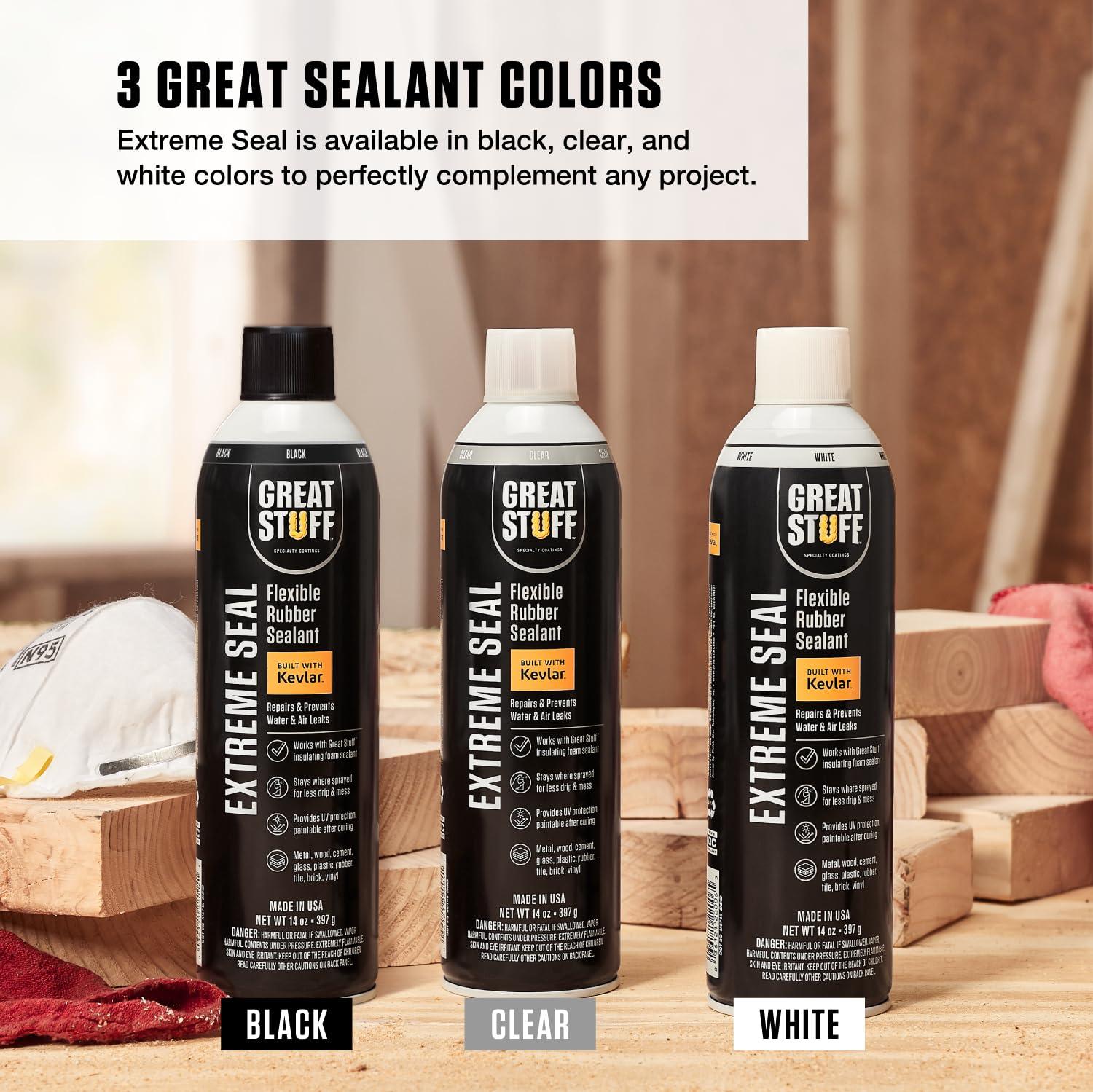 Great Stuff Leak Sealer,Rubber,Clear,Spray GSEC14101