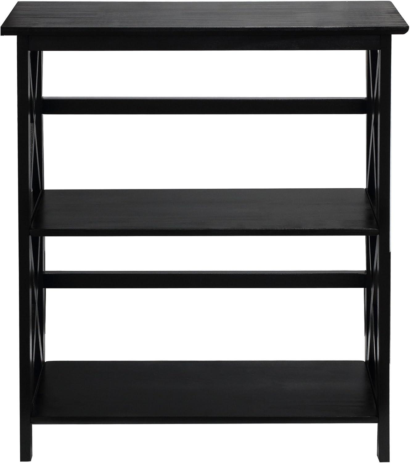 Montego 3-Shelf Bookcase-Black