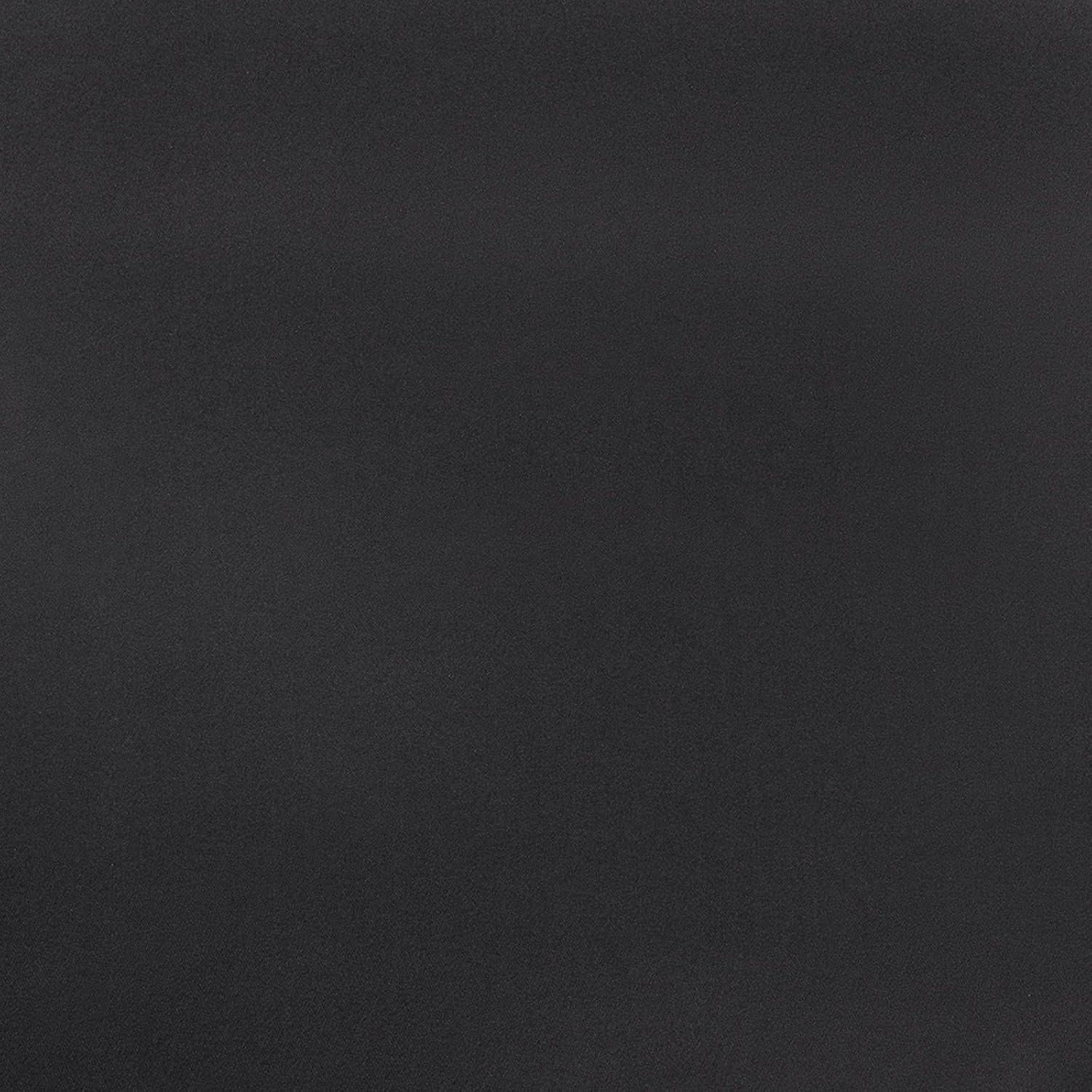Exclusive Home Sateen Twill Woven Room Darkening Blackout Wide Patio Grommet Top Single Curtain Panel, 100"x84", Charcoal