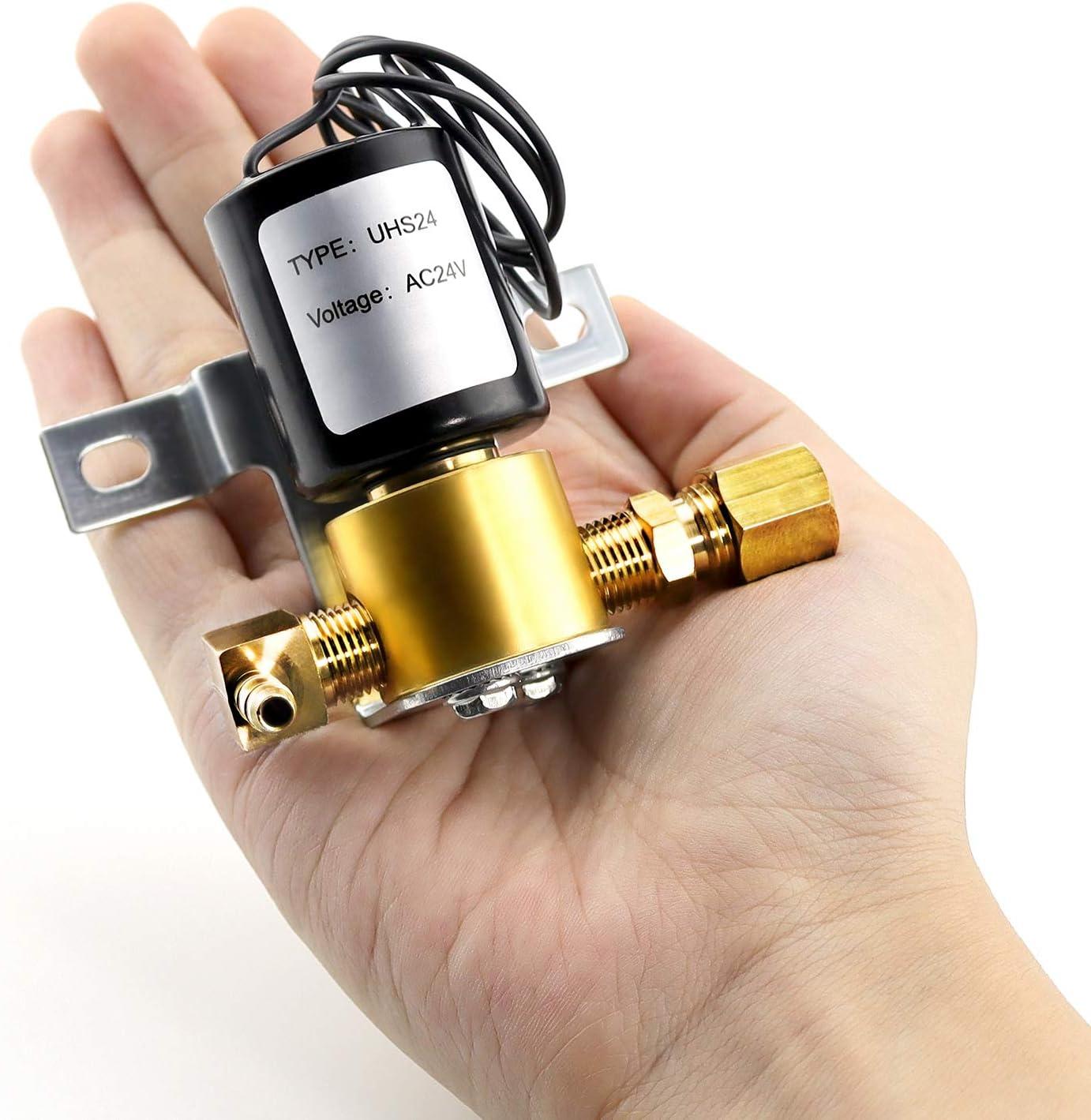 Universal 24V Solenoid Valve Kit with Brass Fittings